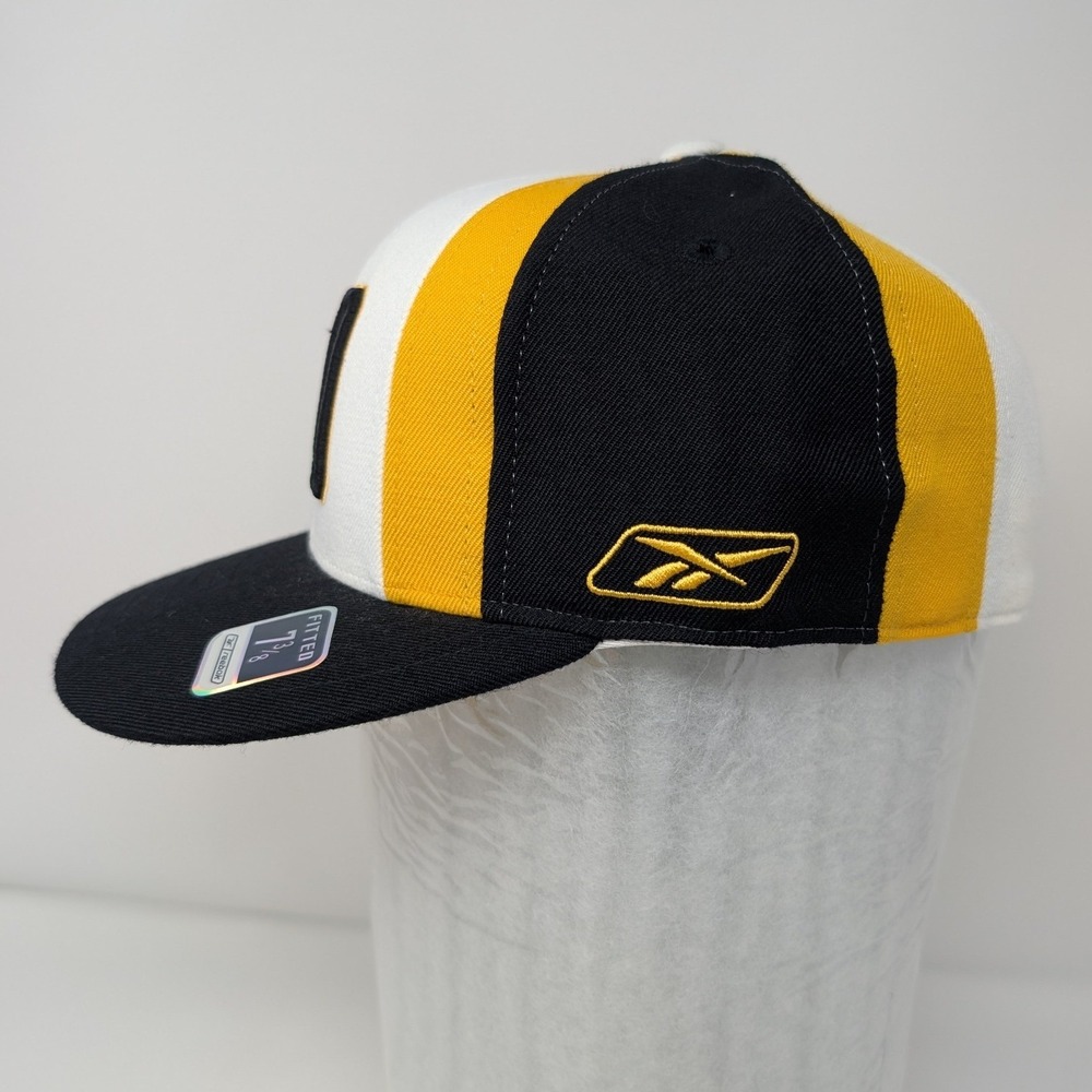 Reebok NWT Authentic Steelers Burress 80 Fitted Hat 7 3/8 Wool Flat Brim - Picture 6 of 12